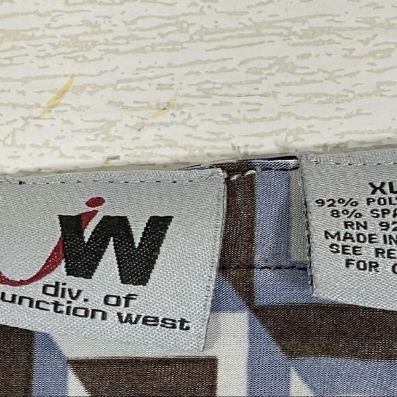 JW Blue Abstract Print Shirt Stylish & Unique Design Size XL - Picture 9 of 10